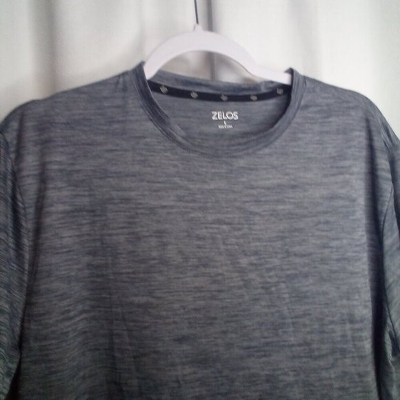 Zelos Shirt Mens L Short Sleeve Active Athletic Gray - Picture 10 of 13